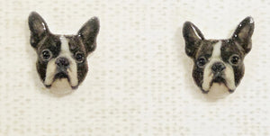 Boston Terrier earrings for the flat-faced dog lover in your life