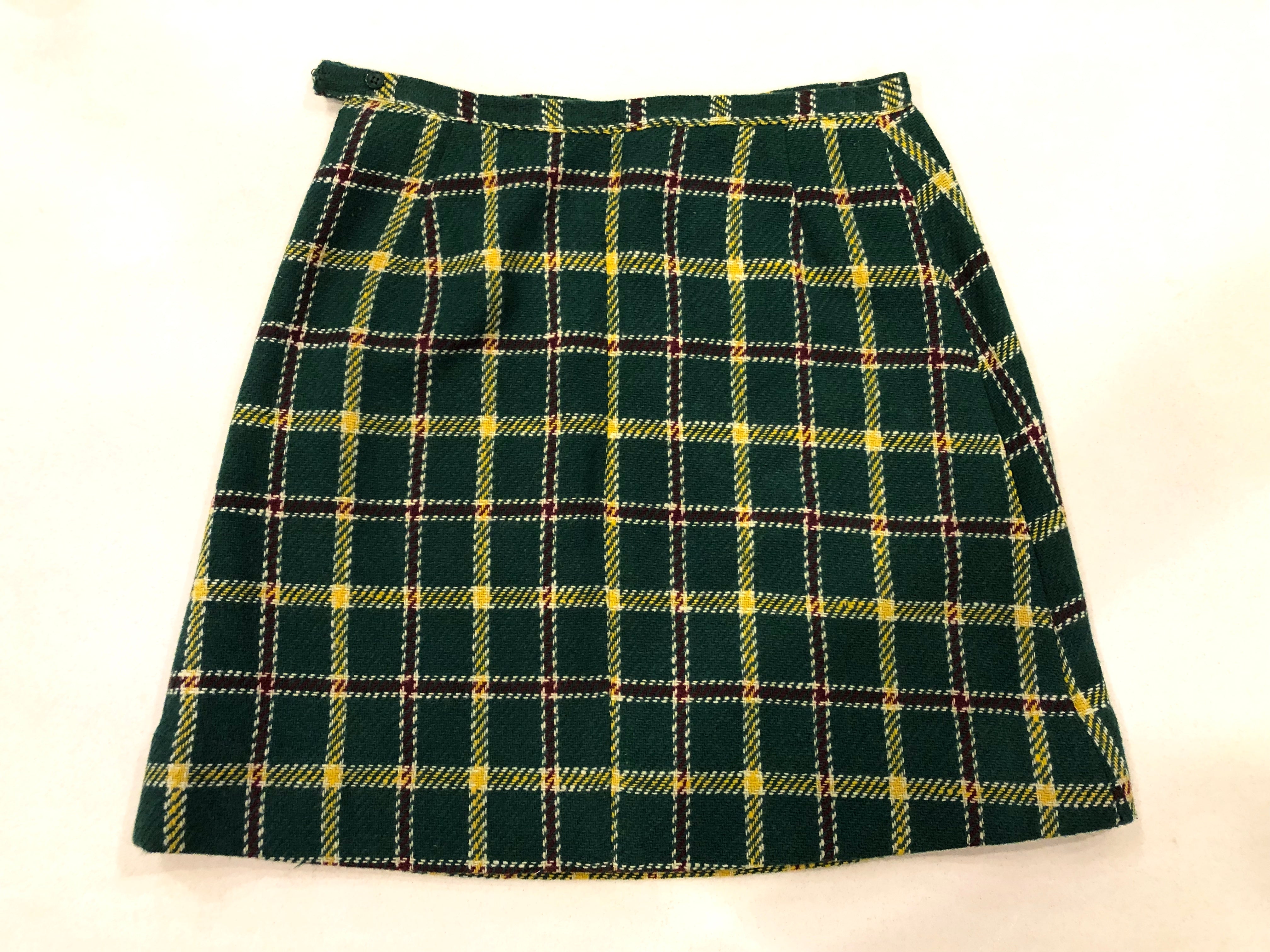 Lane Bryant Green Plaid Skirt