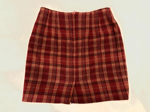 Vintage Red Plaid Mini Skirt