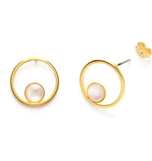 Orbit Studs available in Mother of Pearl or Black Tahitian