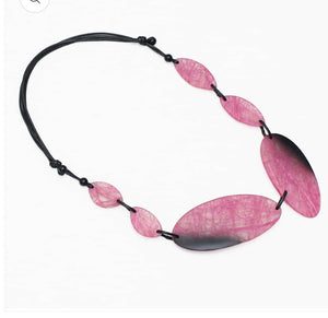 Pink Frosted Wren Geometric Statement Necklace