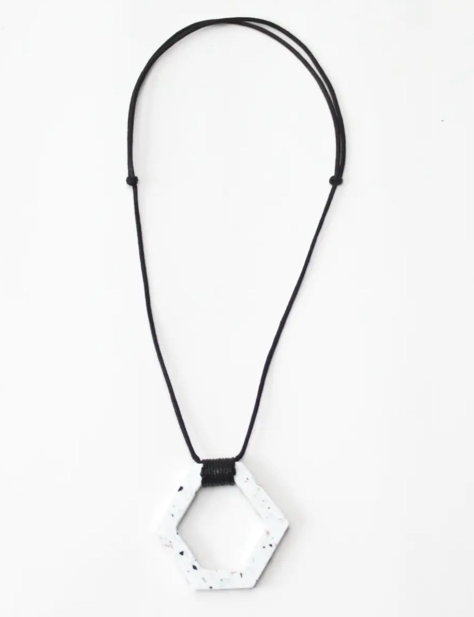 Marble Hexagon Terri Pendant