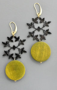 Green & Black Earrings