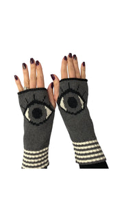 Womens Recycled Cotton Hand Warmer Fingerless Glove - Wink