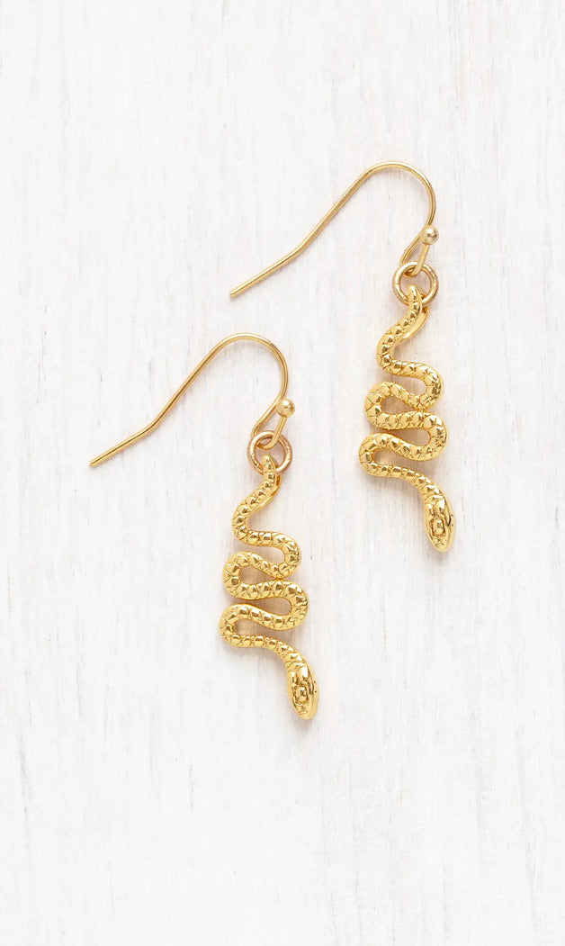 Gold Plated Snake Earrings