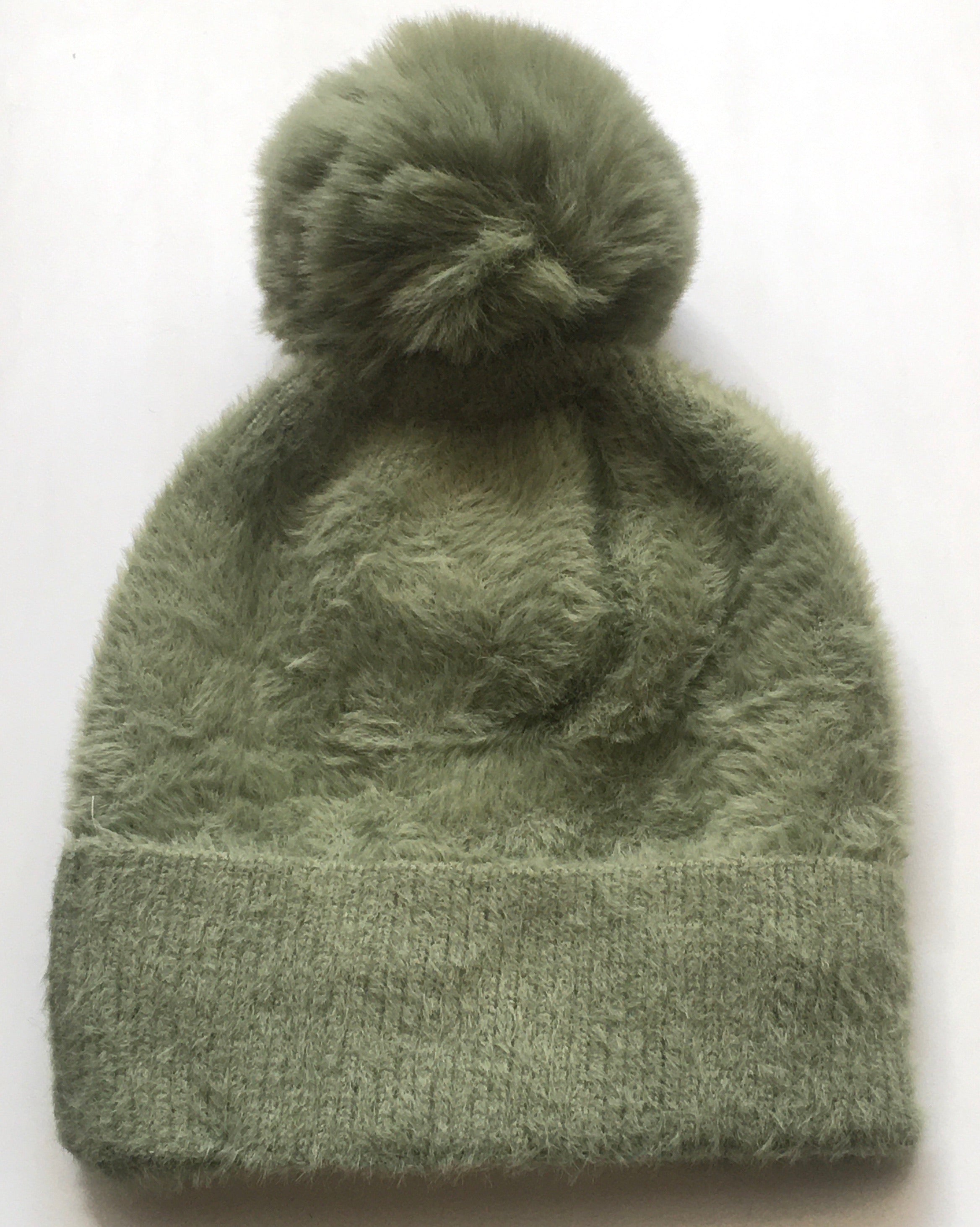 Winter Casual hat w/ Fuzzy Ball