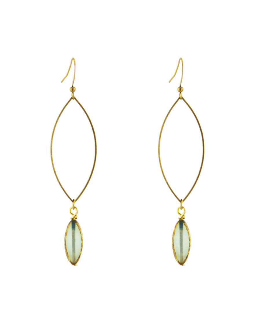 Crystal Marquise Turquoise Earrings