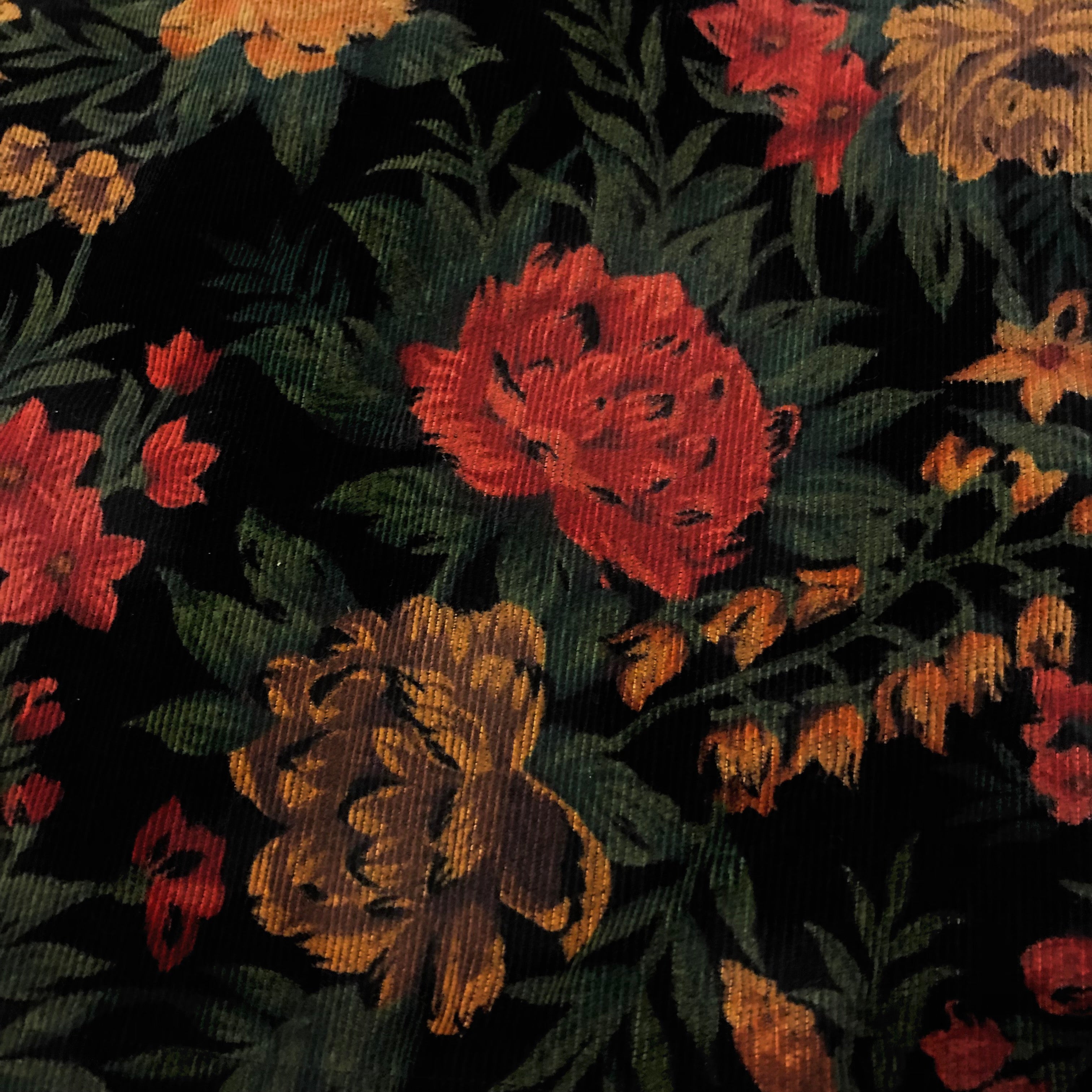 Floral Print corduroy blazer