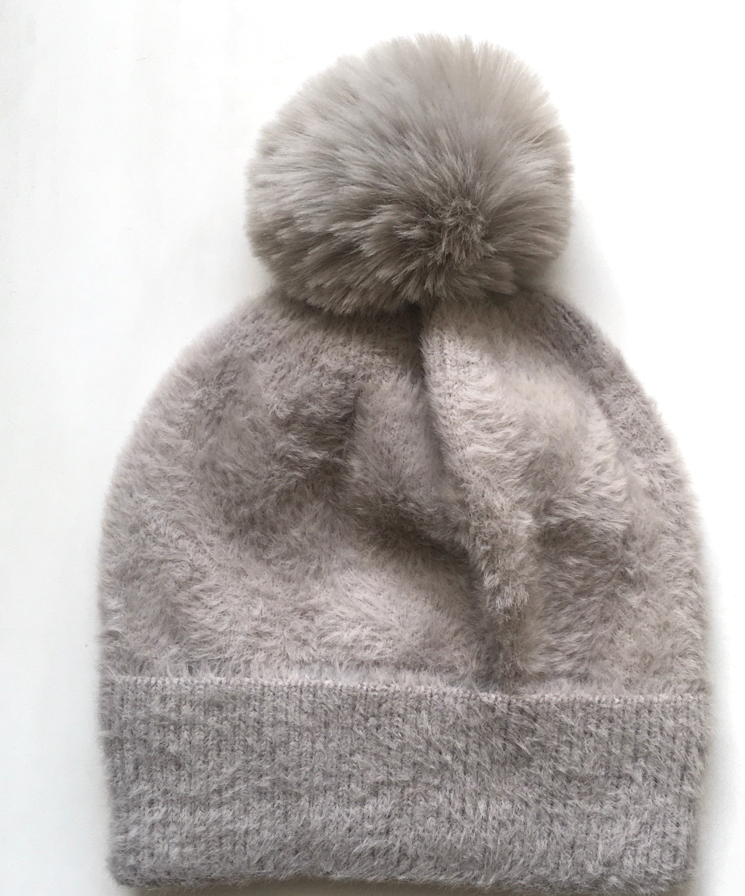 Winter Casual hat w/ Fuzzy Ball