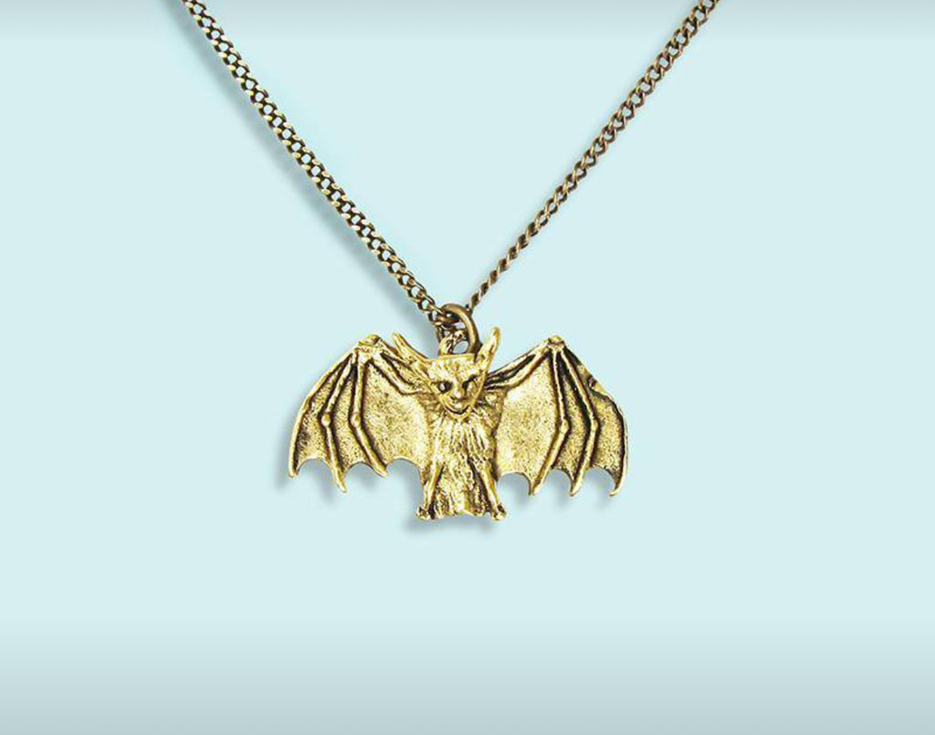 Gold Small Bat Necklace