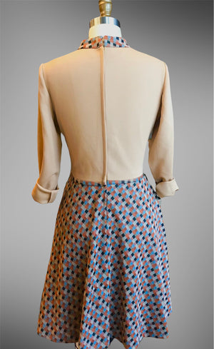 Cream Plaid dress